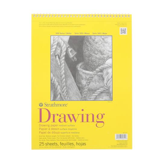 Strathmore® 300 Series Wired Drawing Paper Pad, 25 Sheets Michaels